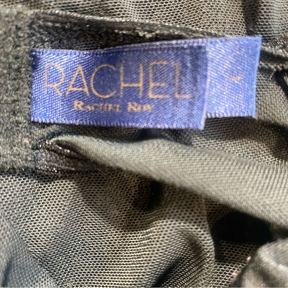 Rachel Black Lace Chemise with Sheer Design - Picture 3 of 6
